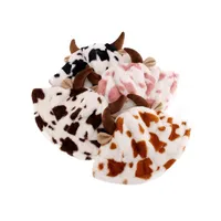 Autumn And Winter New Milk Cow Pattern Horn Fisherman Hat Female Printing Korean Fashion Plush Thick Warm Basin Hat Trendy main image 1