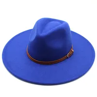 British Style Hat Harajuku Style 9.5cm Large Edge Woolen Top Hat For Men And Women Warm Jazz Hat For Autumn And Winter main image 2