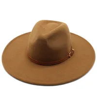 British Style Hat Harajuku Style 9.5cm Large Edge Woolen Top Hat For Men And Women Warm Jazz Hat For Autumn And Winter main image 3