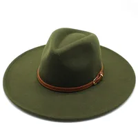 British Style Hat Harajuku Style 9.5cm Large Edge Woolen Top Hat For Men And Women Warm Jazz Hat For Autumn And Winter main image 4