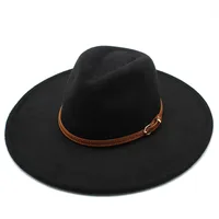 British Style Hat Harajuku Style 9.5cm Large Edge Woolen Top Hat For Men And Women Warm Jazz Hat For Autumn And Winter main image 5