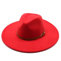 British Style Hat Harajuku Style 9.5cm Large Edge Woolen Top Hat For Men And Women Warm Jazz Hat For Autumn And Winter sku image 1