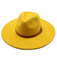 British Style Hat Harajuku Style 9.5cm Large Edge Woolen Top Hat For Men And Women Warm Jazz Hat For Autumn And Winter sku image 2