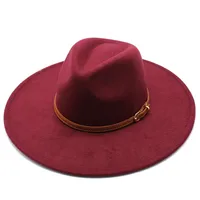 British Style Hat Harajuku Style 9.5cm Large Edge Woolen Top Hat For Men And Women Warm Jazz Hat For Autumn And Winter sku image 6