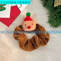 Women's Simple Style Christmas Tree Santa Claus Cloth Hair Tie sku image 5