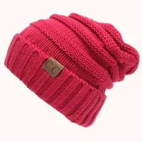 Autumn And Winter New  Knitted Pullover Cap  Explosions Warm Curled Cap Men's And Women's Outdoor Cold-proof Hat sku image 7