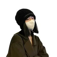 Heap Hat Autumn And Winter Knitted Hat Lengthened Hat Big Head Wool Hat Korean Style Cold-proof Warm-keeping Fashionable  Cold Hat main image 5