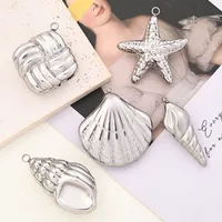 Best Seller In Europe And America DIY Ornament Accessories Conch Starfish Shell Woven Square Pendant main image 1