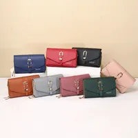 New Style Mobile Phone Bag Women's Fashionable Shoulder Crossbody Small Bag Cover Magnetic Buckle Multi-Layer Advanced Texture Mini Mobile Phone Bag main image 1