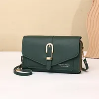 New Style Mobile Phone Bag Women's Fashionable Shoulder Crossbody Small Bag Cover Magnetic Buckle Multi-Layer Advanced Texture Mini Mobile Phone Bag sku image 8