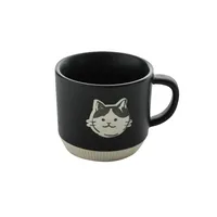 Vintage Stoneware Mug Underglaze Hand Painted Kitten Ceramic Cup Office Coffee Cup Household Water Cup Hand Gift main image 5