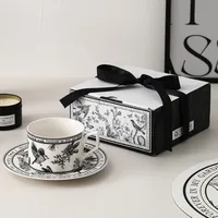 Casual Classical Flower Ceramics Coffee Cup 1 Set sku image 1
