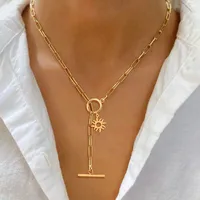Elegant Simple Style Classic Style Sun 201 Stainless Steel 304 Stainless Steel Women's Pendant Necklace main image 1
