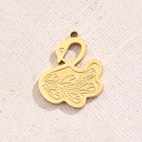 Best Seller In Europe And America DIY Ornament Accessories Vacuum Plating Colorful Oil Necklace Snake-Shaped Swan Elephant Footprints Pendant In Furnace main image 4