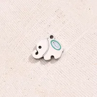 Best Seller In Europe And America DIY Ornament Accessories Vacuum Plating Colorful Oil Necklace Snake-Shaped Swan Elephant Footprints Pendant In Furnace main image 8