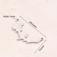 Best Seller In Europe And America Creative DIY Ornament Accessories Vacuum Electroplating Plum Blossom Antlers Angel Wings Rose Connector In Furnace main image 2