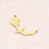 Best Seller In Europe And America Creative DIY Ornament Accessories Vacuum Electroplating Plum Blossom Antlers Angel Wings Rose Connector In Furnace main image 4
