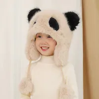 New Children's Hat Winter Fleece-lined Warm Lei Feng Hat Parent-child Outdoor Children's Cute Panda Plush Ear Protection main image 4