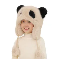 New Children's Hat Winter Fleece-lined Warm Lei Feng Hat Parent-child Outdoor Children's Cute Panda Plush Ear Protection main image 5