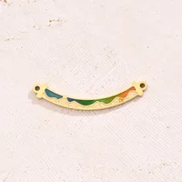 Best Seller In Europe And America Creative DIY Ornament Accessories Furnace Vacuum Plating Colorful Oil Necklace Micro-Inlaid Glass Rhinestone Geometric Pattern Moon Leaves Bamboo Joint Antlers Bow Arc Connector main image 4