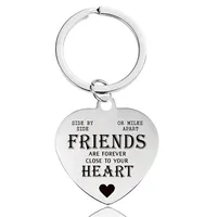 Keychain Pendant Lettering Metal Heart Pendant Europe And America Cross Border Stainless Steel Ornament Heart-Shaped Metal Keychains main image 1