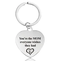 Keychain Pendant Lettering Metal Heart Pendant Europe And America Cross Border Stainless Steel Ornament Heart-Shaped Metal Keychains main image 4