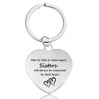 Keychain Pendant Lettering Metal Heart Pendant Europe And America Cross Border Stainless Steel Ornament Heart-Shaped Metal Keychains main image 2