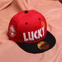 Boys' Baseball Cap Fashion Hip Hop Hat For Boys Children Flat Brim Hat Boys' Fried Street Hat Spring And Autumn Peaked Cap sku image 1