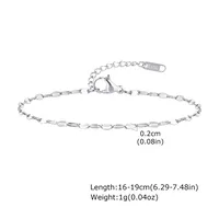 Simple Style Solid Color 201 Stainless Steel Women's Bracelets sku image 4
