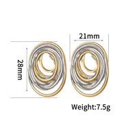 1 Pair Simple Style Geometric 304 Stainless Steel Ear Studs sku image 5
