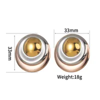 1 Pair Simple Style Geometric 304 Stainless Steel Ear Studs sku image 1
