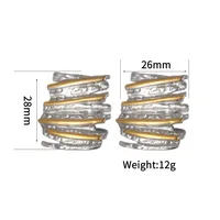 1 Pair Simple Style Geometric 304 Stainless Steel Ear Studs sku image 3