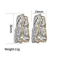 1 Pair Simple Style Geometric 304 Stainless Steel Ear Studs sku image 2