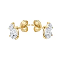 1 Pair Modern Style Classic Style Geometric Plating Copper Zircon Drop Earrings Ear Studs sku image 1