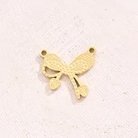 Best Seller In Europe And America Creative DIY Ornament Accessories Furnace Vacuum Plating Colorful Oil Necklace Green Glass Bow Clover Cartoon Love Ring Leaf Connector main image 3