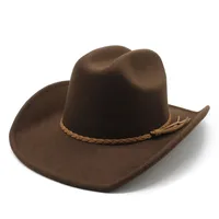 Autumn And Winter New Ethnic Style Brown Western Denim Hat Men And Women  Panama Jazz Hat Top Hat main image 1
