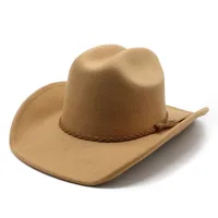 Autumn And Winter New Ethnic Style Brown Western Denim Hat Men And Women  Panama Jazz Hat Top Hat main image 2