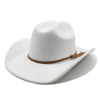 Autumn And Winter New Ethnic Style Brown Western Denim Hat Men And Women  Panama Jazz Hat Top Hat sku image 6