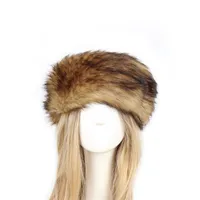 P0202 Fashion Color Mao Mao Head Ring Head Ring Imitation Fur Warm Headgear Cap Children Europe And The United States New sku image 3