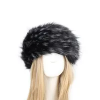 P0202 Fashion Color Mao Mao Head Ring Head Ring Imitation Fur Warm Headgear Cap Children Europe And The United States New sku image 4