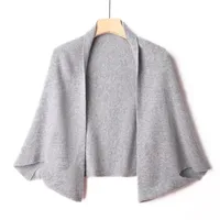Cashmere Shawl Scarf Women's Autumn And Winter Warm  Scarf Outer Sweater Knitted Cardigan Sweater Coat Top sku image 4