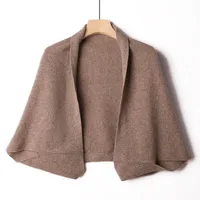 Cashmere Shawl Scarf Women's Autumn And Winter Warm  Scarf Outer Sweater Knitted Cardigan Sweater Coat Top sku image 2