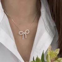 Elegant Bow Knot Imitation Pearl Alloy Plating Women's Necklace sku image 62