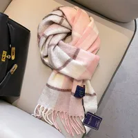 New Year British Style Red Plaid 100% Pure Wool Scarf Women's Winter High-grade Small Plaid Scarf sku image 7