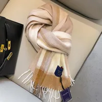 New Year British Style Red Plaid 100% Pure Wool Scarf Women's Winter High-grade Small Plaid Scarf sku image 9
