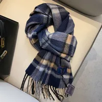New Year British Style Red Plaid 100% Pure Wool Scarf Women's Winter High-grade Small Plaid Scarf sku image 10