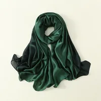 23 New Gradient Color Scarf Transitional Color New Silk Satin Scarf Scarf Elegant Long Women's Shawl Solid Color main image 1