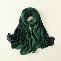 23 New Gradient Color Scarf Transitional Color New Silk Satin Scarf Scarf Elegant Long Women's Shawl Solid Color sku image 8