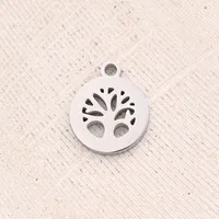 Best Seller In Europe And America DIY Ornament Accessories Vacuum Electroplating In Furnace Dense Trees And Small Trees Tree Of Life Pendant sku image 2