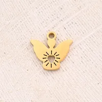 Best Seller In Europe And America DIY Ornament Accessories Furnace Vacuum Plating Hollow Love Angel Butterfly Snowflake Pendant main image 2